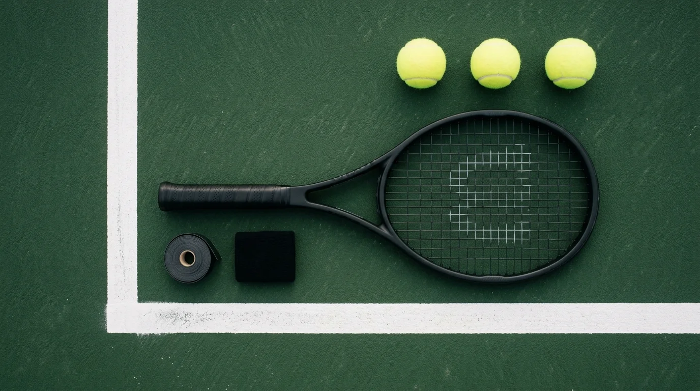 Tenis raketi, toplar ve ekipmanlar